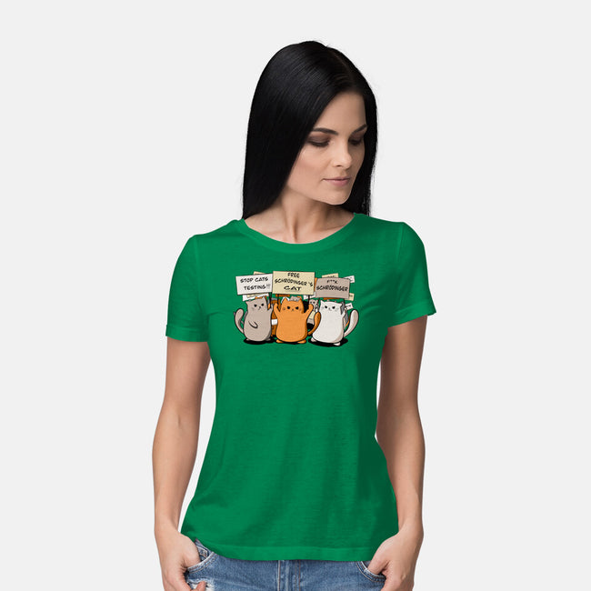 Cats Protest-Womens-Basic-Tee-fanfabio