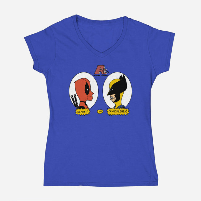 Stupid Antiheroes-Womens-V-Neck-Tee-pigboom