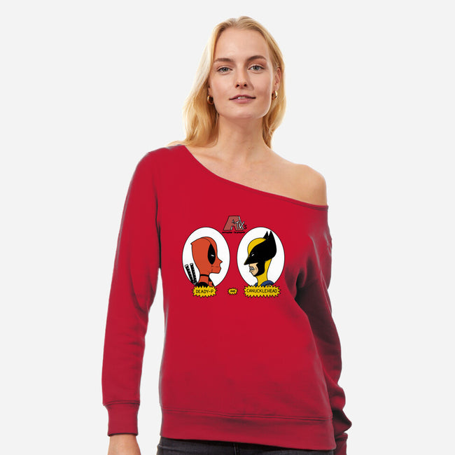 Stupid Antiheroes-Womens-Off Shoulder-Sweatshirt-pigboom