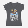 It's All Gonna Be Okay-Womens-V-Neck-Tee-NemiMakeit