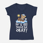 It's All Gonna Be Okay-Womens-V-Neck-Tee-NemiMakeit