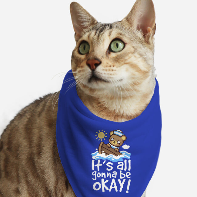 It's All Gonna Be Okay-Cat-Bandana-Pet Collar-NemiMakeit