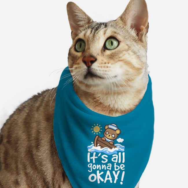 It's All Gonna Be Okay-Cat-Bandana-Pet Collar-NemiMakeit