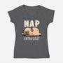 Nap Enthusiast-Womens-V-Neck-Tee-koalastudio