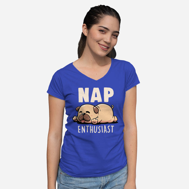 Nap Enthusiast-Womens-V-Neck-Tee-koalastudio