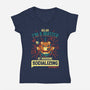 Avoiding Socializing-Womens-V-Neck-Tee-Heyra Vieira