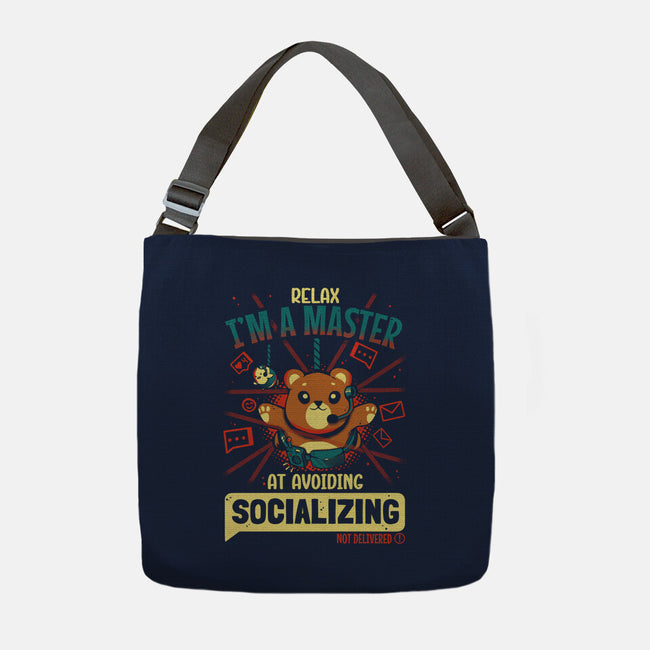 Avoiding Socializing-None-Adjustable Tote-Bag-Heyra Vieira