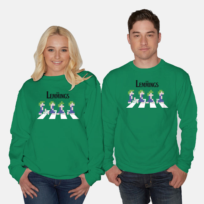 Lemmings Road-Unisex-Crew Neck-Sweatshirt-Olipop