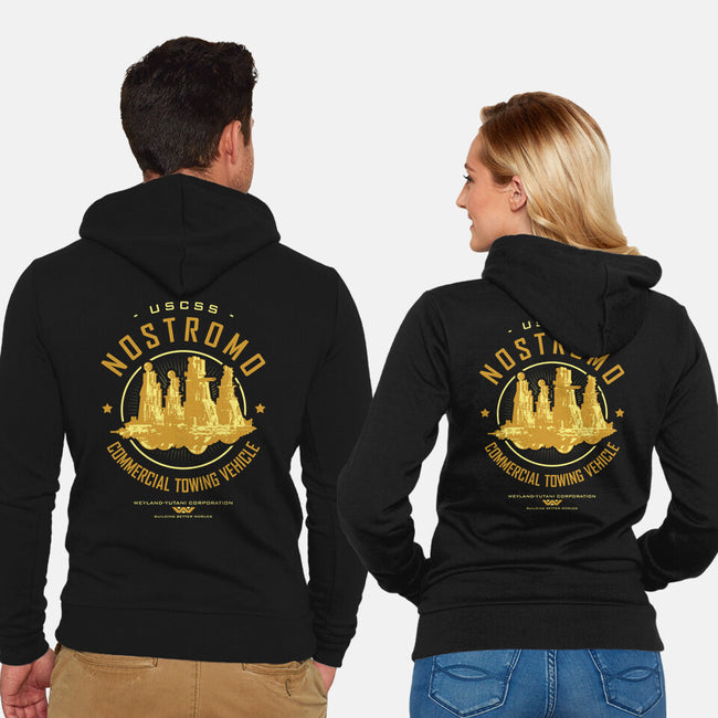 Nostromo Starfreighter-Unisex-Zip-Up-Sweatshirt-Olipop