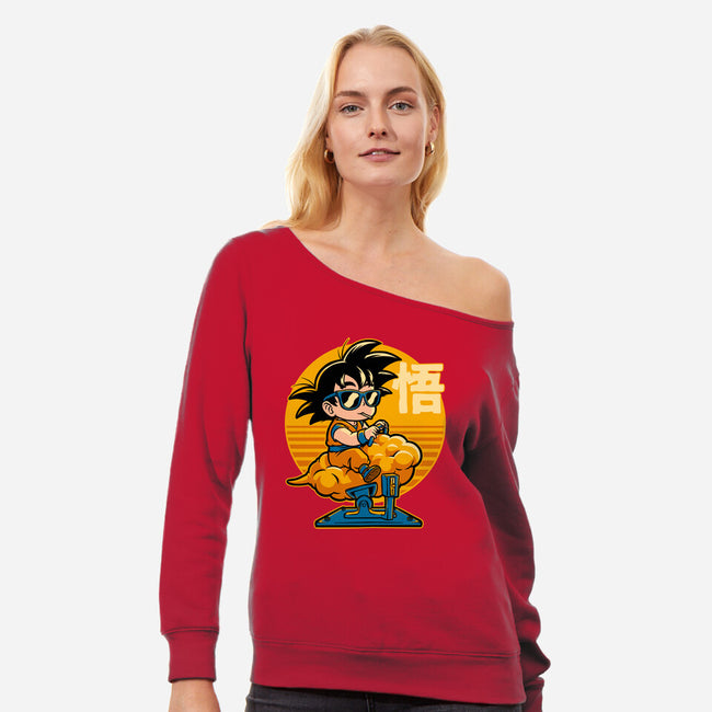 Cloud Anime Hero-Womens-Off Shoulder-Sweatshirt-Studio Mootant