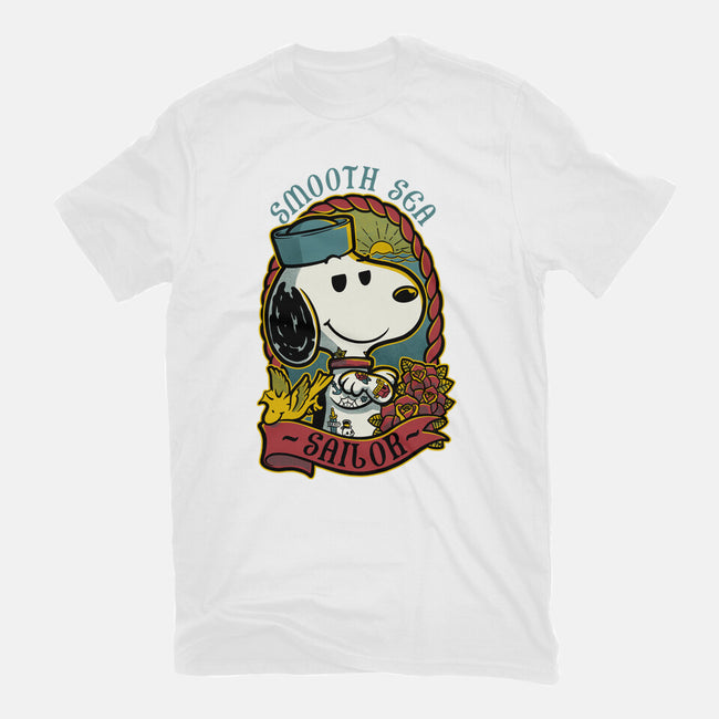 Beagle Sailor Tattoo-Womens-Basic-Tee-Studio Mootant