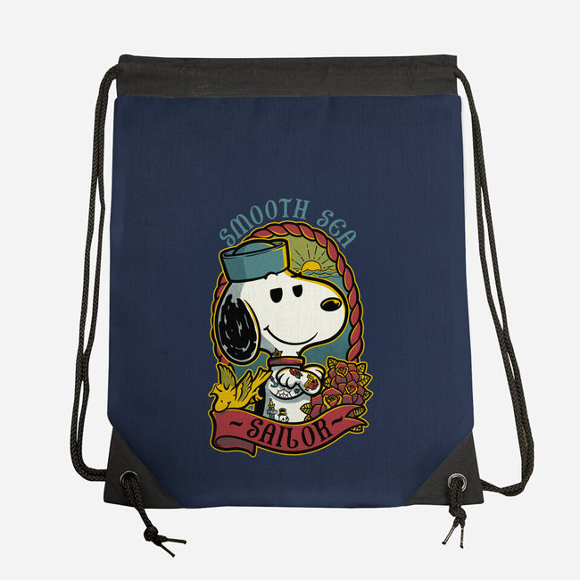 Beagle Sailor Tattoo-None-Drawstring-Bag-Studio Mootant