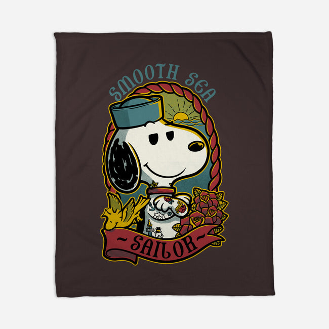 Beagle Sailor Tattoo-None-Fleece-Blanket-Studio Mootant