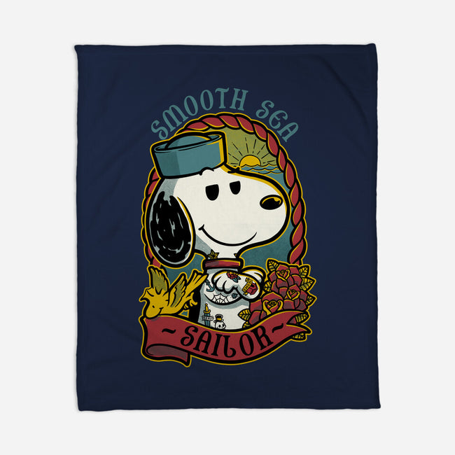 Beagle Sailor Tattoo-None-Fleece-Blanket-Studio Mootant