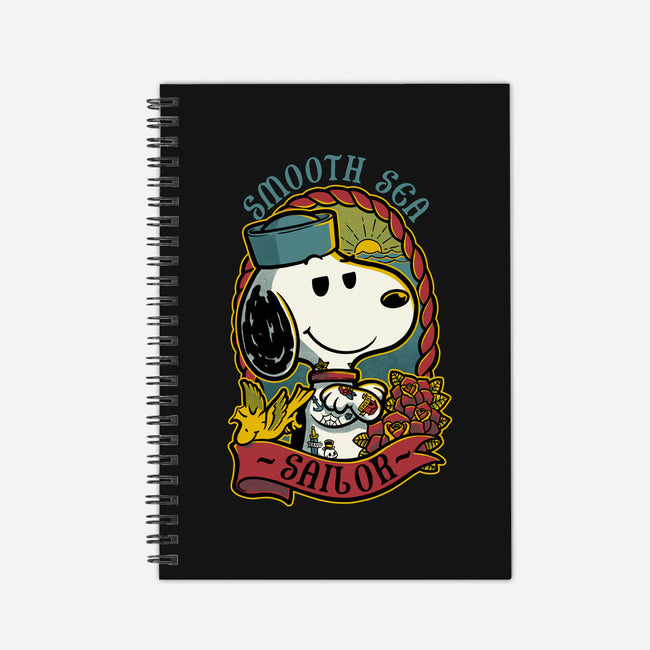 Beagle Sailor Tattoo-None-Dot Grid-Notebook-Studio Mootant