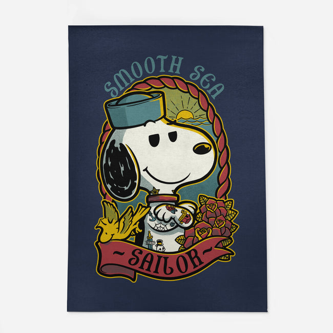 Beagle Sailor Tattoo-None-Outdoor-Rug-Studio Mootant