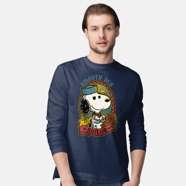 Beagle Sailor Tattoo-Mens-Long Sleeved-Tee-Studio Mootant