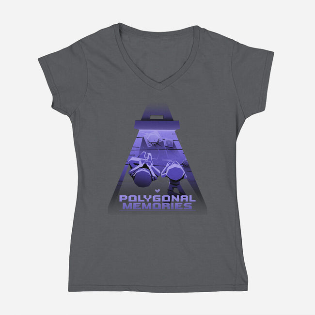 Polygonal Memories-Womens-V-Neck-Tee-estudiofitas