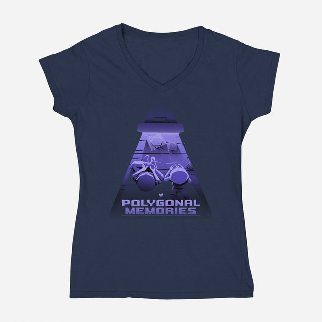 Polygonal Memories-Womens-V-Neck-Tee-estudiofitas