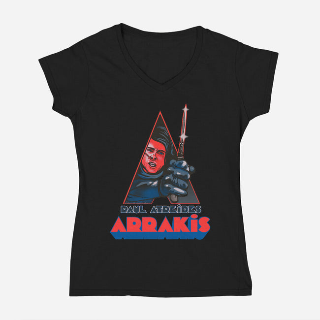 Clockwork Arrakis-Womens-V-Neck-Tee-Samuel