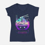 Soul Of The Retro Kawaii Ramen-Womens-V-Neck-Tee-Donnie