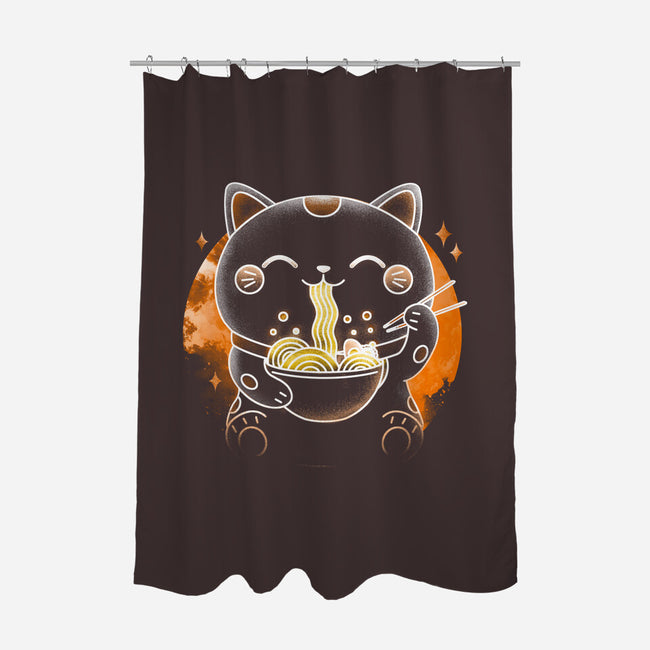 Soul Of The Ramen Cat-None-Polyester-Shower Curtain-Donnie