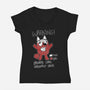 Muffin’s Badness Level-Womens-V-Neck-Tee-Alexhefe