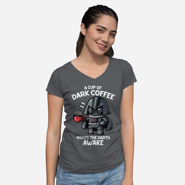 Dark Coffee-Womens-V-Neck-Tee-krisren28