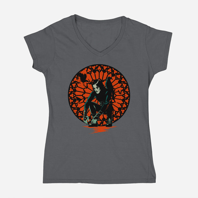 A Dark Vengeance-Womens-V-Neck-Tee-Hafaell