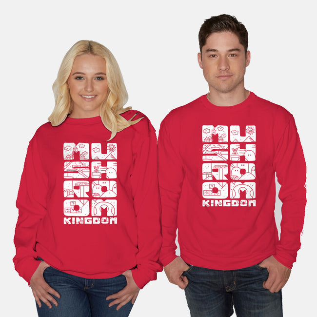 A Mushroom Kingdom-Unisex-Crew Neck-Sweatshirt-Aarons Art Room