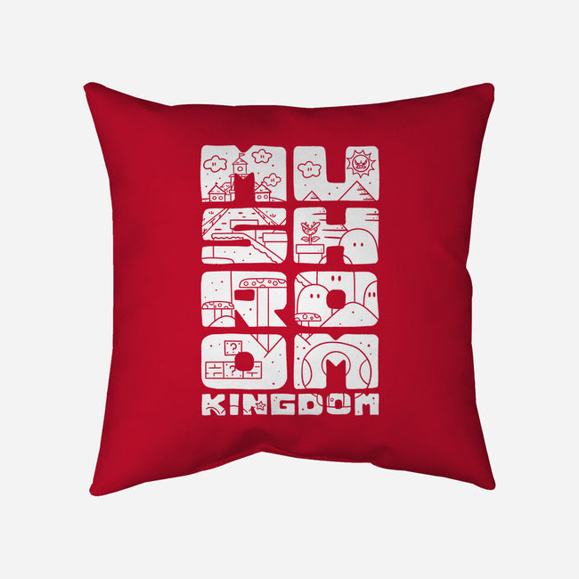 A Mushroom Kingdom-None-Removable Cover-Throw Pillow-Aarons Art Room