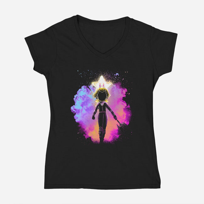 Soul Of The Princess-Womens-V-Neck-Tee-Donnie