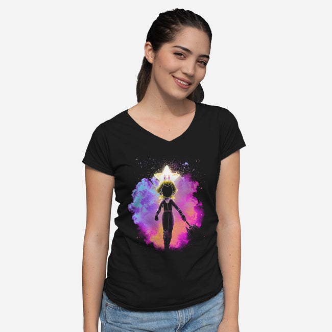 Soul Of The Princess-Womens-V-Neck-Tee-Donnie