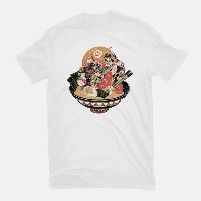 Noodle Fight-Mens-Heavyweight-Tee-momma_gorilla