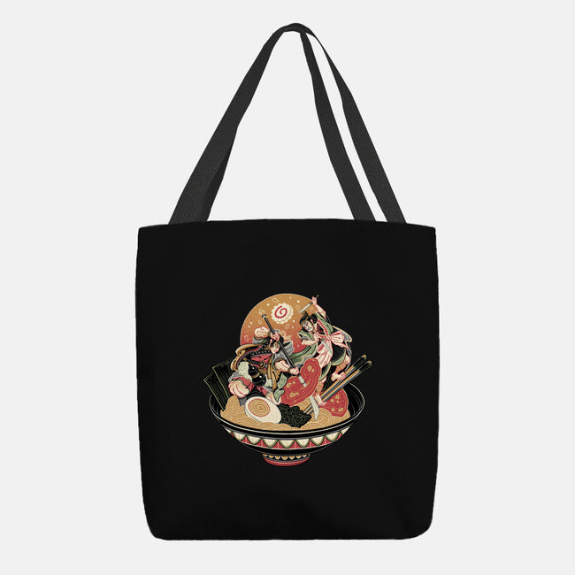 Noodle Fight-None-Basic Tote-Bag-momma_gorilla