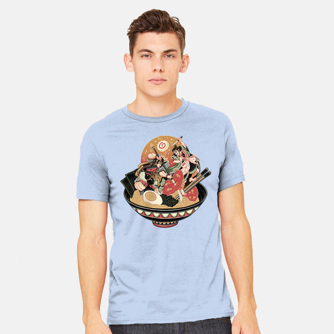 Noodle Fight-Mens-Heavyweight-Tee-momma_gorilla