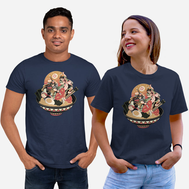 Noodle Fight-Unisex-Basic-Tee-momma_gorilla