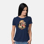 Noodle Fight-Womens-Basic-Tee-momma_gorilla