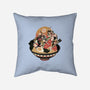 Noodle Fight-None-Non-Removable Cover w Insert-Throw Pillow-momma_gorilla