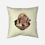 Noodle Fight-None-Non-Removable Cover w Insert-Throw Pillow-momma_gorilla