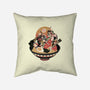 Noodle Fight-None-Removable Cover w Insert-Throw Pillow-momma_gorilla