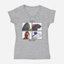 Kaiju Days-Womens-V-Neck-Tee-spoilerinc