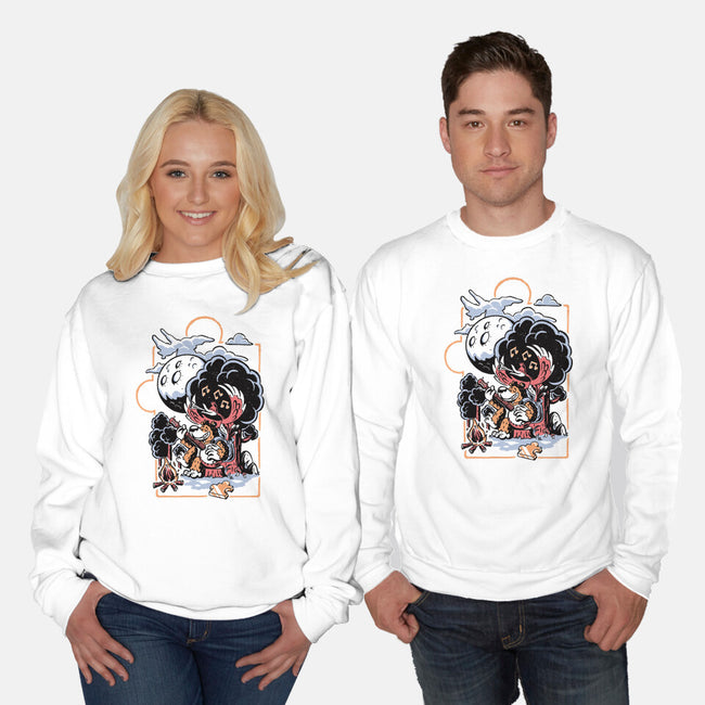 Moonlight Duet-Unisex-Crew Neck-Sweatshirt-Henrique Torres