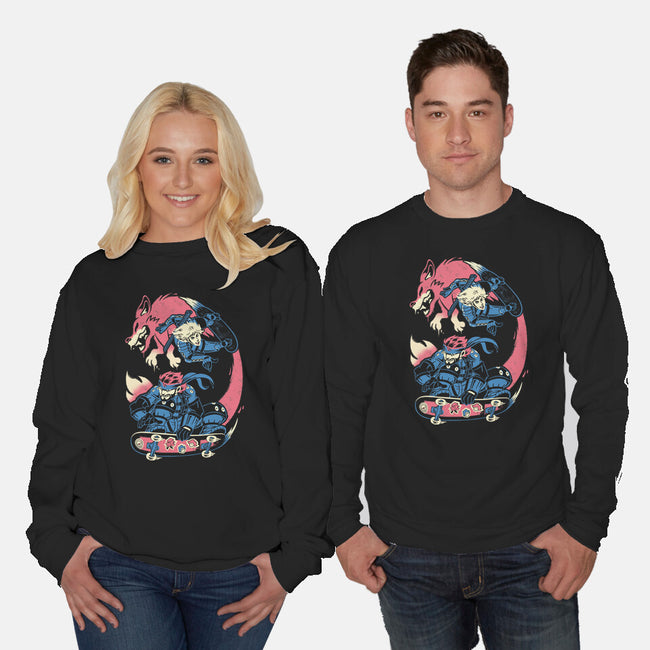 Snakes N Skates-Unisex-Crew Neck-Sweatshirt-Henrique Torres