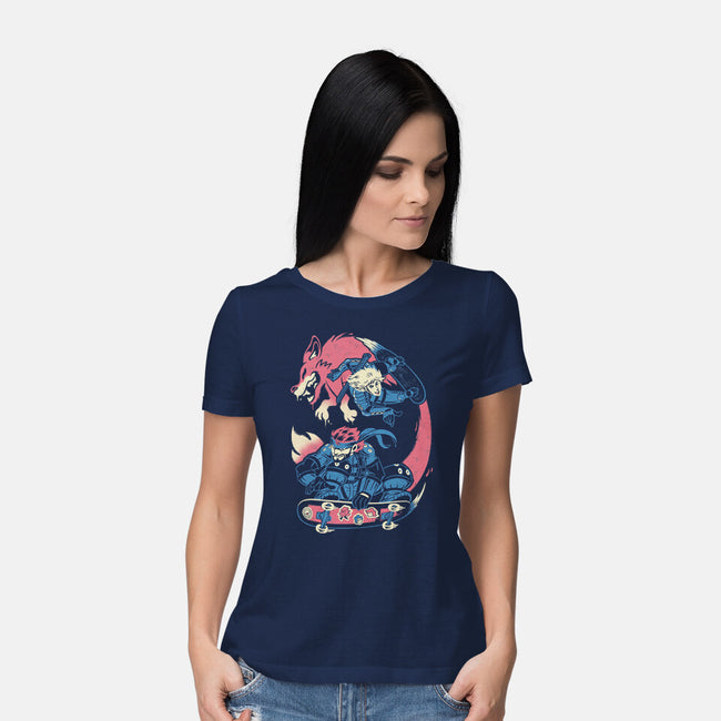 Snakes N Skates-Womens-Basic-Tee-Henrique Torres