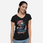 Snakes N Skates-Womens-V-Neck-Tee-Henrique Torres