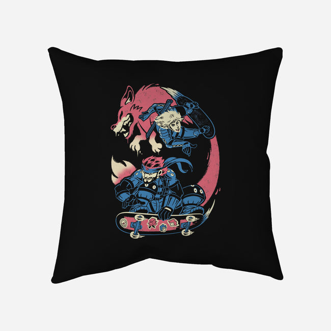 Snakes N Skates-None-Removable Cover w Insert-Throw Pillow-Henrique Torres