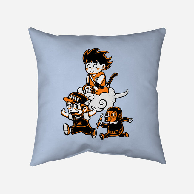 Childhood Friends-None-Non-Removable Cover w Insert-Throw Pillow-naomori