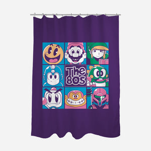 The 80s Games-None-Polyester-Shower Curtain-Planet of Tees