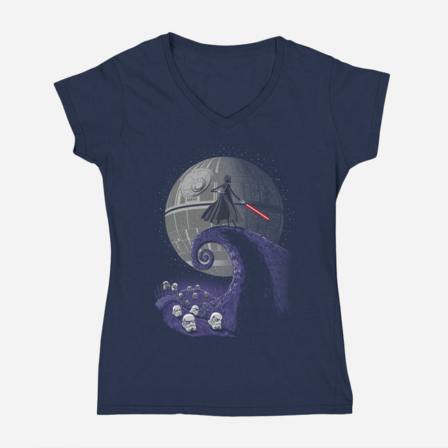 The Nightmare Before Empire-Womens-V-Neck-Tee-Fran